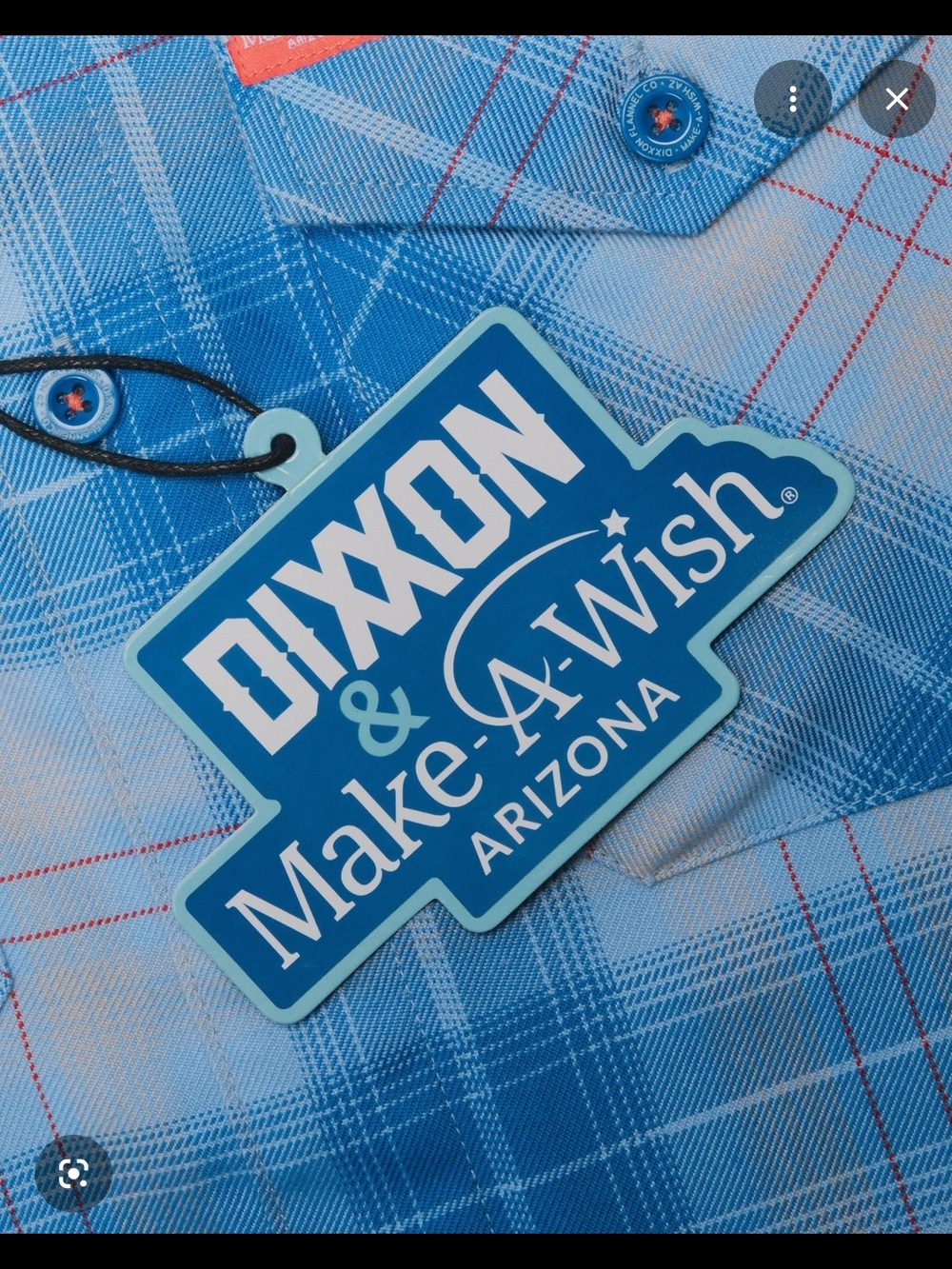 DIXXON Flannel Blue & Navy Make-A-Wish Arizona Tag 2X